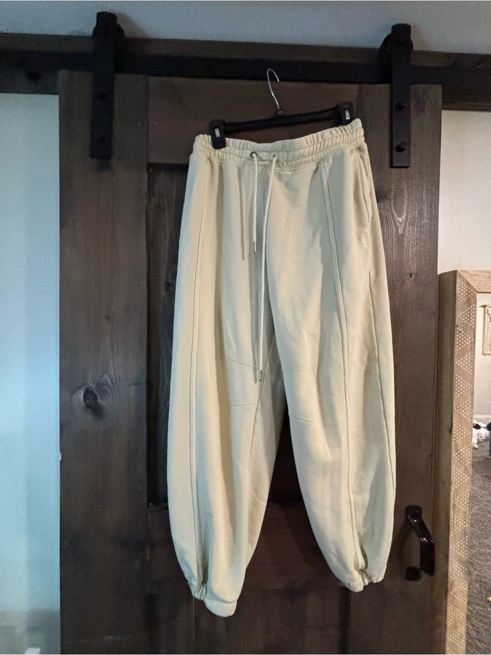 Free People butter yellow Track Joggers with Drawstring Waist